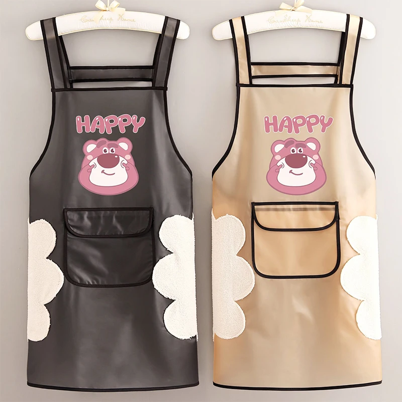 

Прозрачный водонепроницаемый фартук из ТПУ для женщин для домашней кухни, готовки, кейтеринга, водной работы, фартук с принтом логотипа на з...