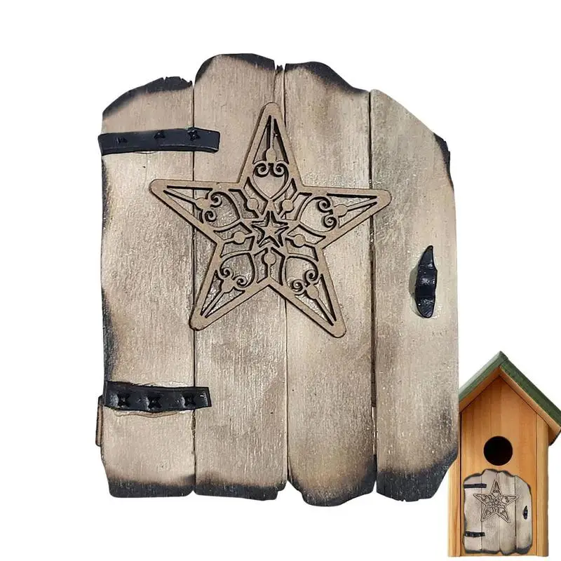 

Fairy Garden Door Universal Wooden Door For Tree House Magical Fairy Outdoor Decor Universal Art Sculpture Decoration For Wall