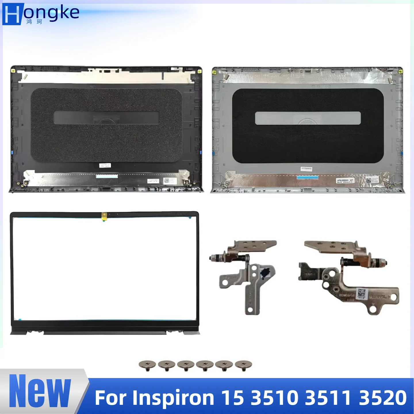 Фото Новинка для Hongke Inspiron 15 3510 3511 3515 3520 3530 00WPN8 0DDM9D, задняя крышка, верхний корпус, задняя крышка ЖК-дисплея/передняя панель/петли №1
