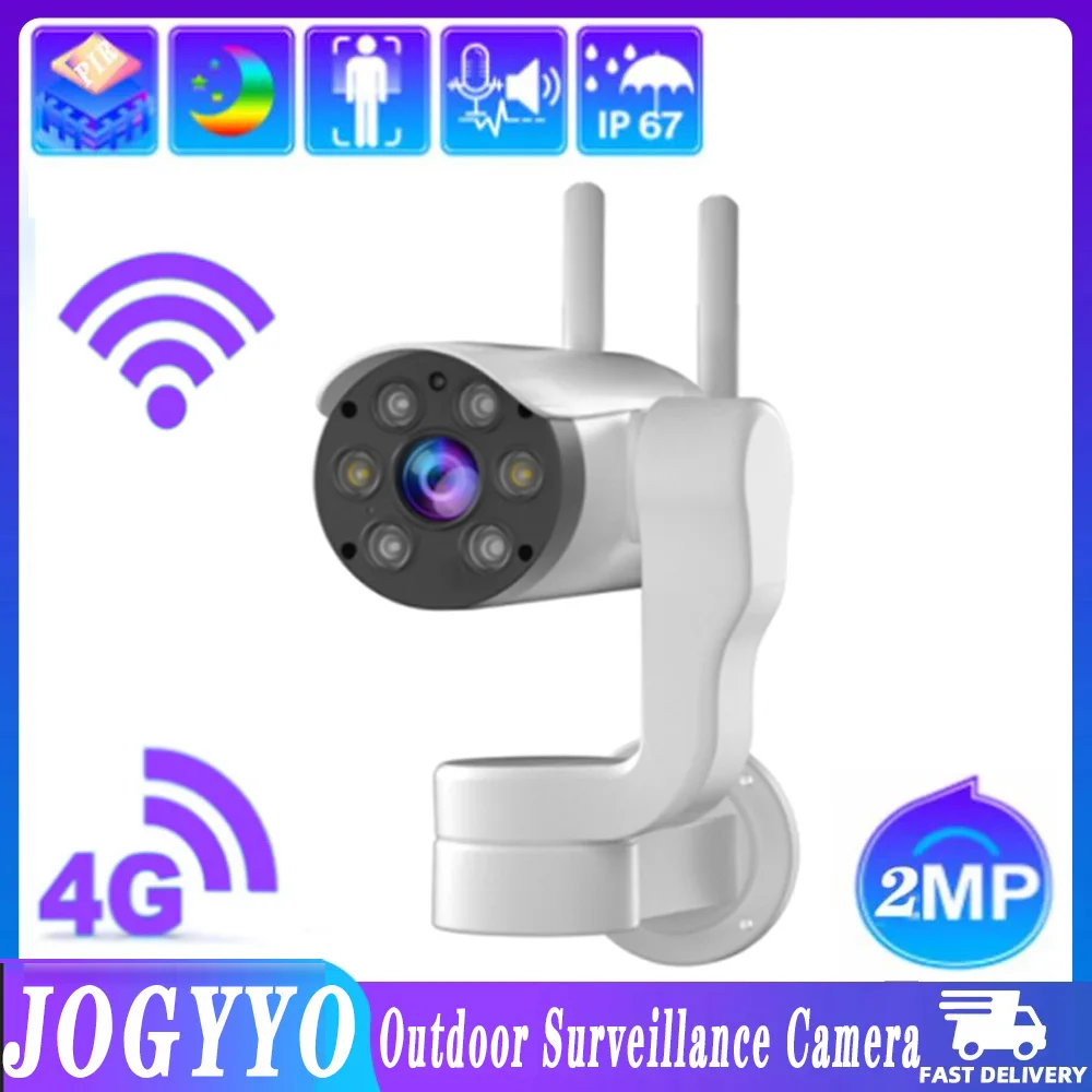 

Наружная камера видеонаблюдения 2 МП, 4G, Sim, Wi-Fi, ИК-датчик присутствия, камера видеонаблюдения, полноцветная Инфракрасная ip-камера ночного ви...