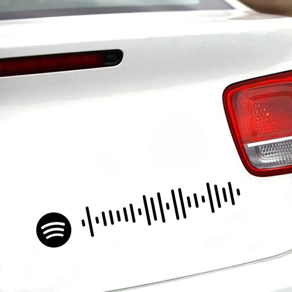 Custom Spotify Song Code Vinyl Decal , Personalized Music Code Sticker Car Window Laptop Decor Removable Stickers