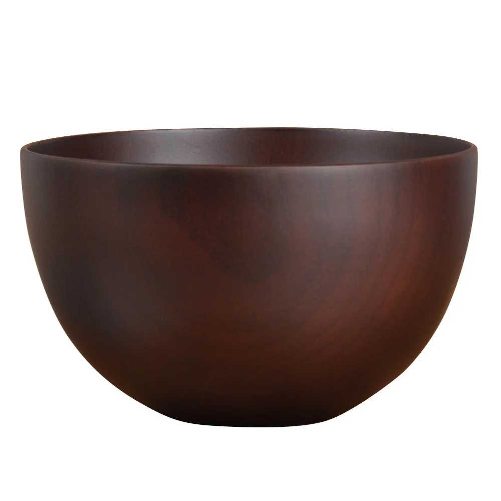 

Japanese Style Wooden Bowls Salad Noodle Fruits and Cereal Wooden Bowl Tableware Red-Brown
