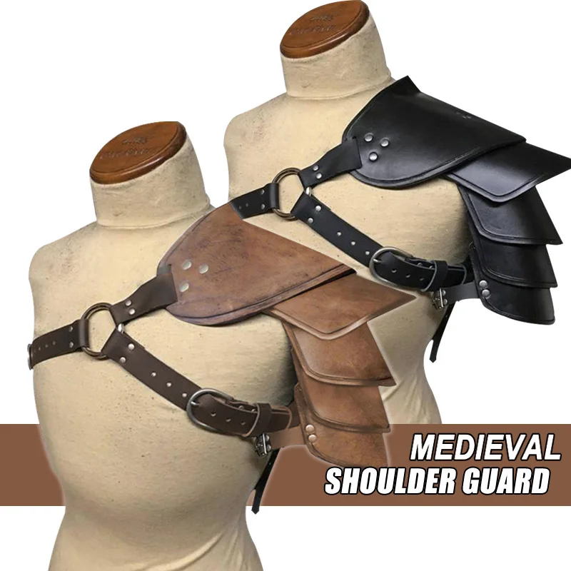 

Medieval Viking Pirate Knight Single Shoulder Armor Gladiator Warrior Cosplay Costume Steampunk Gothic Leather Pauldrons Armour