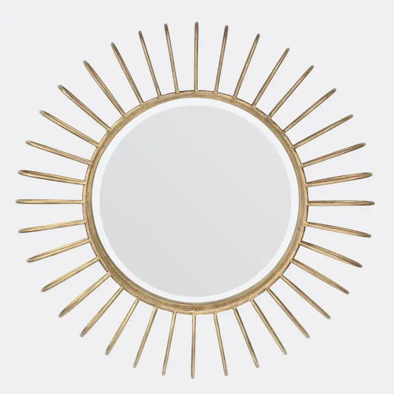 

Декоративное Золотое 24 "металлическое подвесное зеркало Sunburst для стен