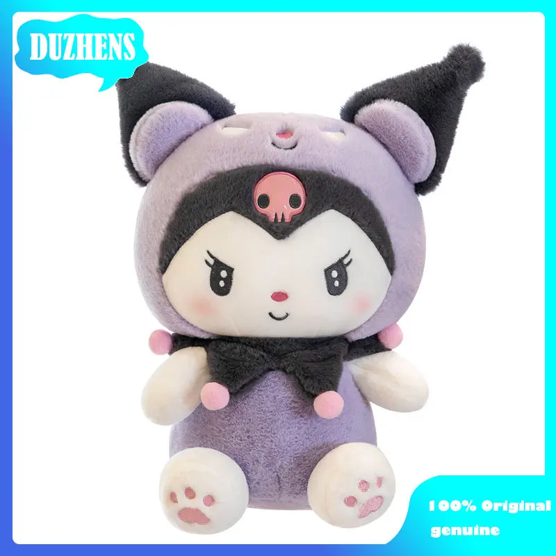 

В наличии Kawaii Sanrio DIY темная кукла Kuromi плюшевая девушка любит прикроватное украшение ins Милая забавная плюшевая кукла