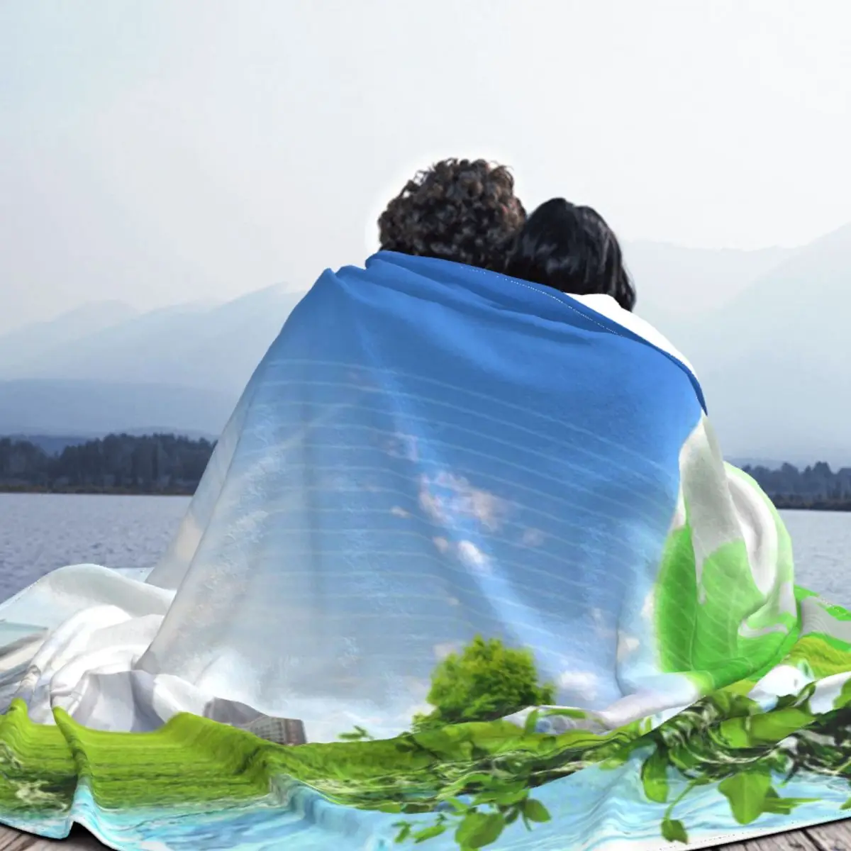 Frutiger Aero Global Nature City Ультрамягкое одеяло из микрофлиса