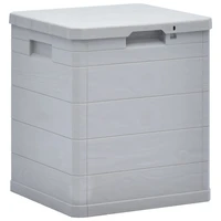 outdoor patio storage box outside garden deck cabinet furniture seating 23 8 gal light gray
