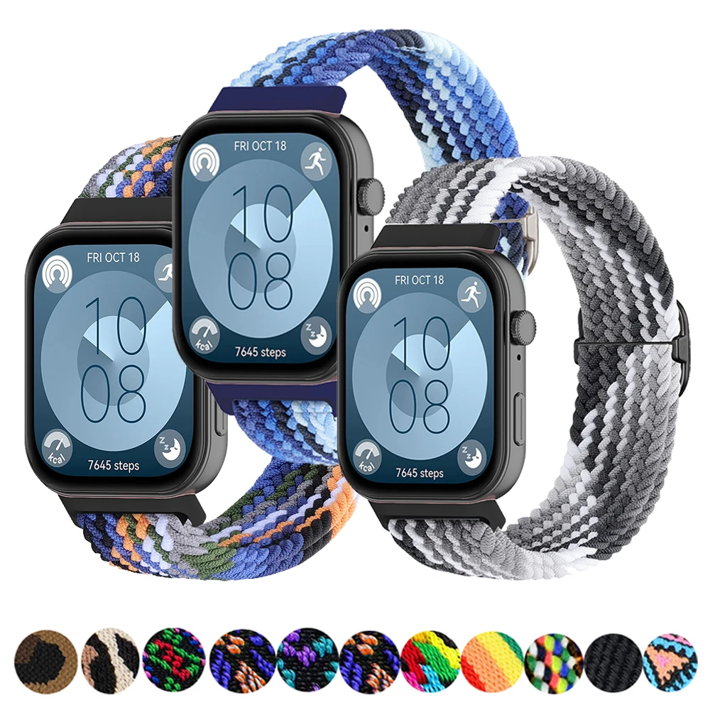 Фото Ремешок для Huawei Watch Fit 2/3, аксессуары для умных часов, нейлоновый браслет-резинка, ремешок для Huawei Fit 3 2024 №1