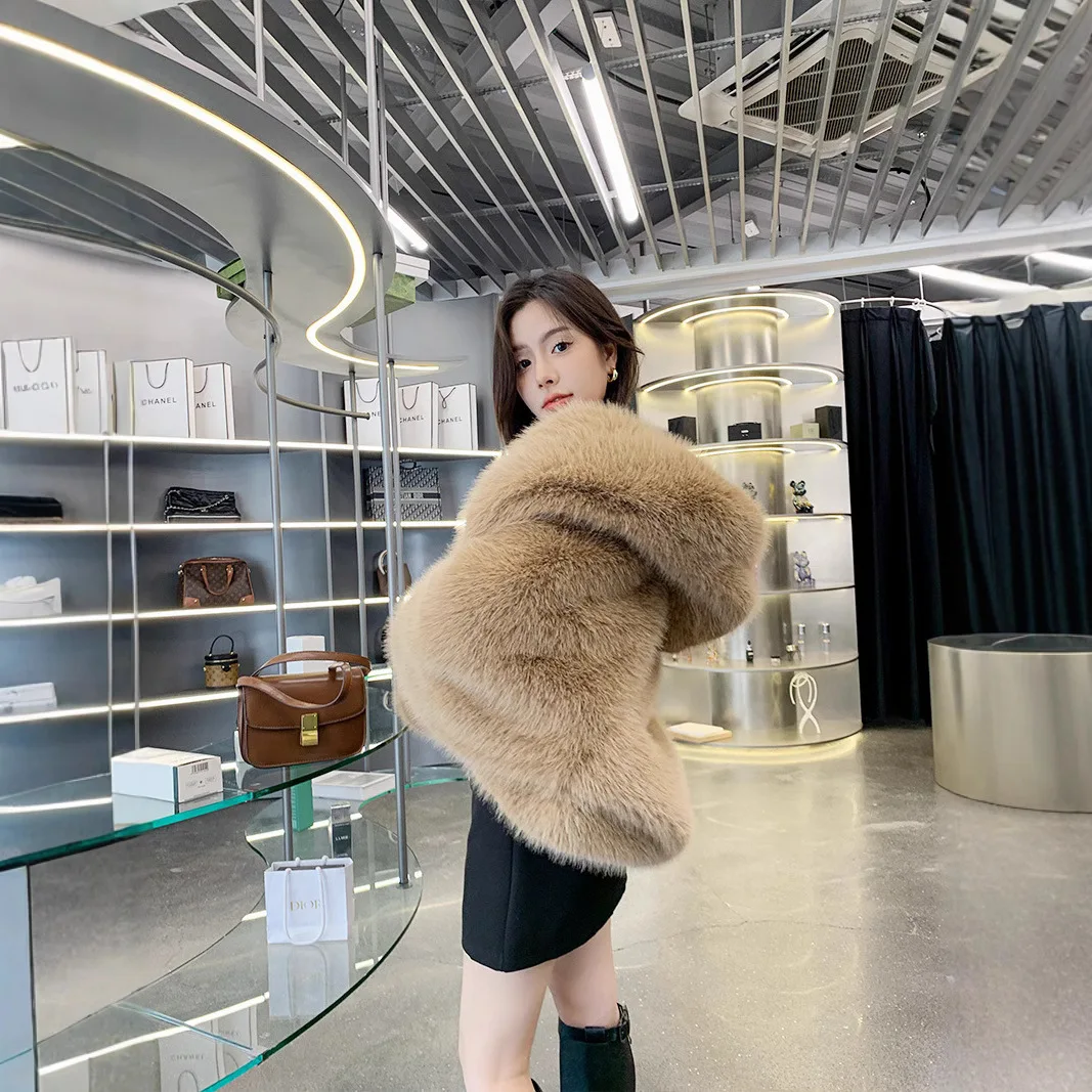 Новинка 2023 уличное пальто для женщин модное женское из искусственного меха