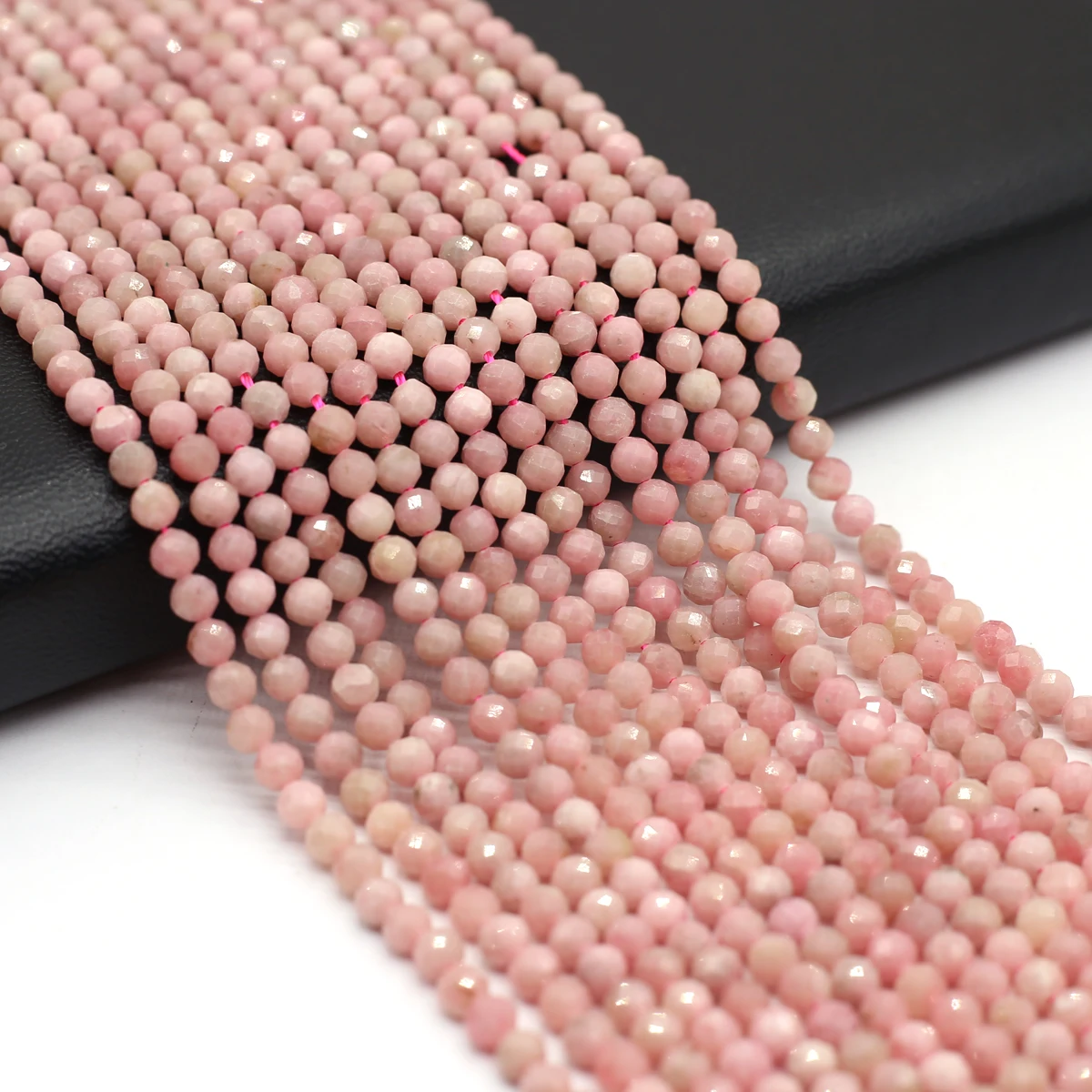 

4mm Natural Pink Opals Beads Section Round Shape Natural Agates Stone Loose Beaded for Making DIY Jewerly Necklace Bracelet
