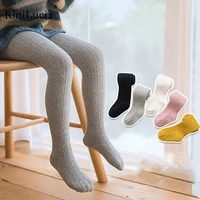rinilucia 2022 baby autumn winter tights hot baby toddler kid girl ribbed stockings cotton warm pantyhose solid 5 colors tight