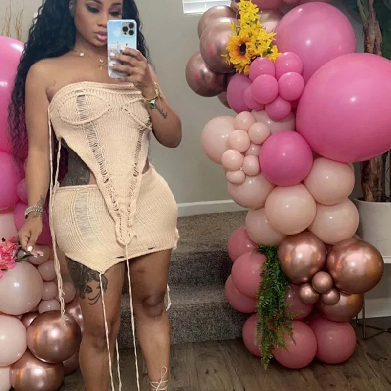 Женский Сексуальный Комплект Пляжной Одежды Trikotage С Асимметричным Топом И