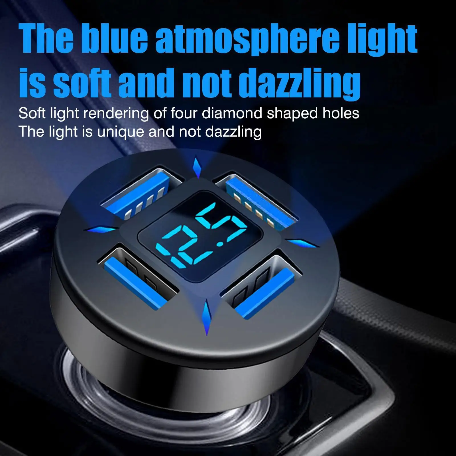 Автомобильное зарядное устройство 4 в 1 с USB-портом для быстрой зарядки