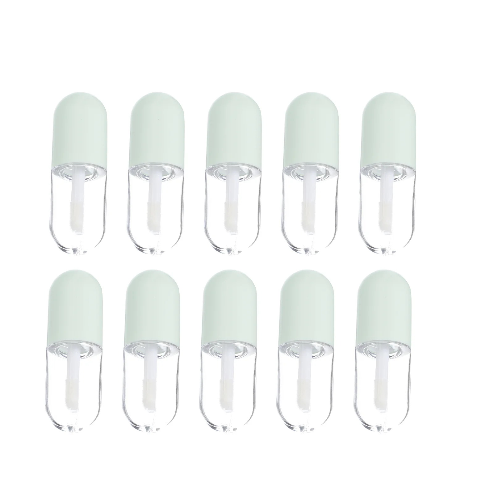 

10PCS Simple Lip Color Bottle Empty Lip Glazes Tube Small Lip Gloss Sub Tube for Travel