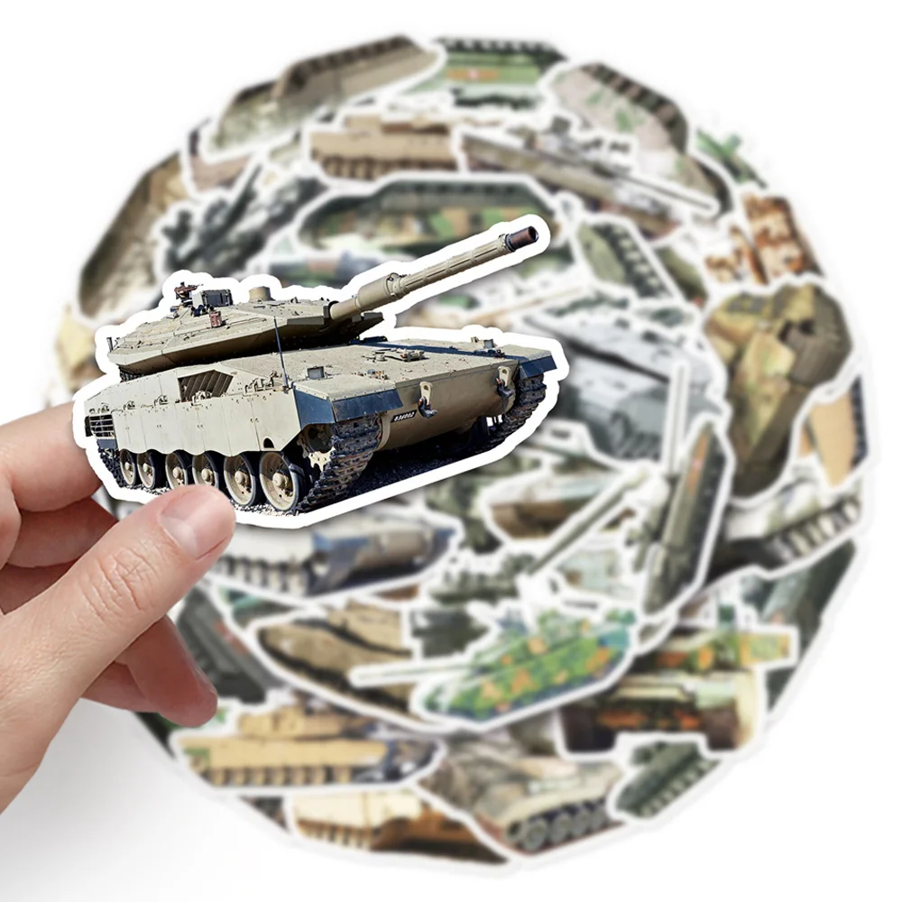 

50pcs Vintage Military Armored Tank Sticker For Scrapbook Laptop Ipad Stationery Guitar Suitcase Stickers Scrapbooking Supplies