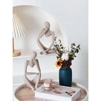 nordic left thinking and right thinking art character decoration creative home bedroom study abstract statue decoration gift