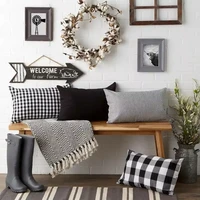 cotton pillow cover buffalo plaid cushion cover for sofa home decor 30x50cm nordic decorative pillows housse de coussin