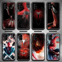 marvel superhero spider man phone case for samsung galaxy a52 a21s a02s a12 a31 a81 a10 a30 a32 a50 a80 a71 a51 5g