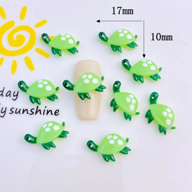 20 шт. новые милые смоляные мультяшные маленькие черепахи серии с плоской задней