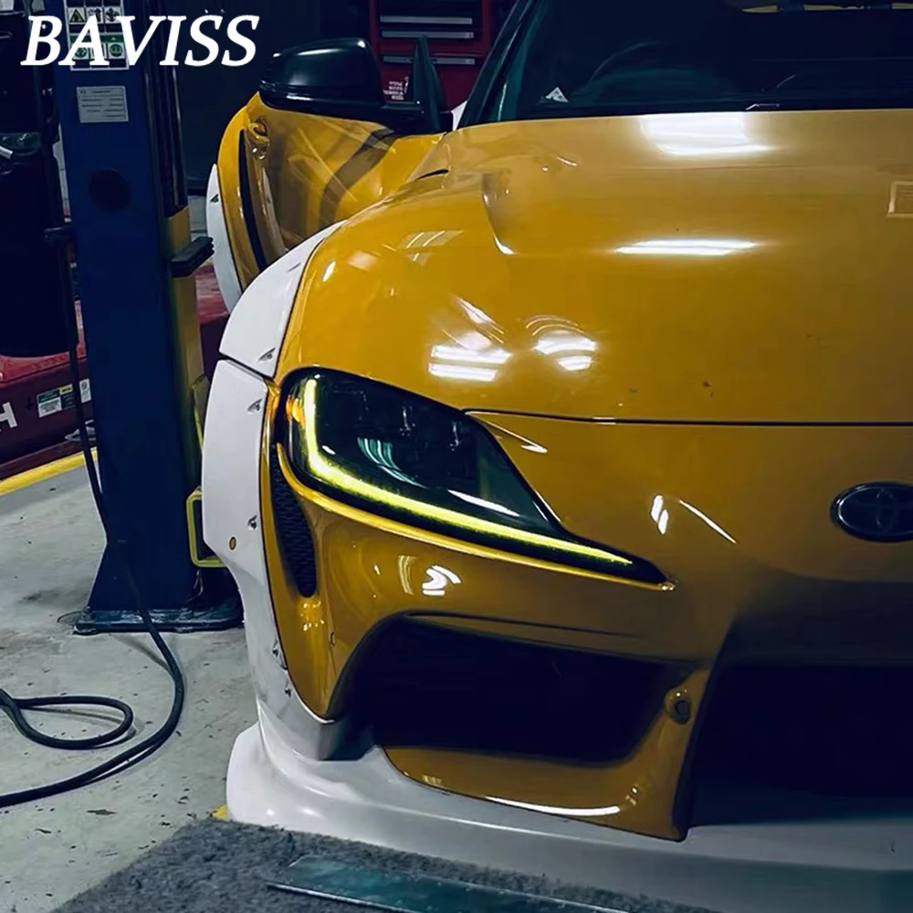Ежедневные фары дальнего света для Toyota GR Supra A90 A91 CSL Желтый DRL RGBW Различные цвета