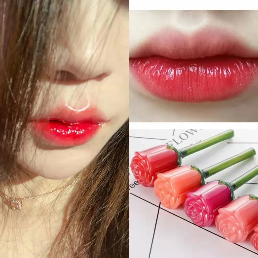 

New Selling Rose Petal Liquid Lip Glaze Velvet Lipstick Matte Waterproof Long-lasting Lip Gloss Pumpkin Lip Makeup Cosmetics