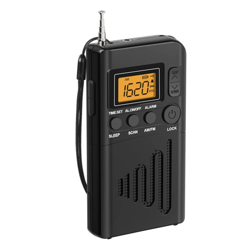 

1 шт., карманное радио с функцией приема, AM, FM