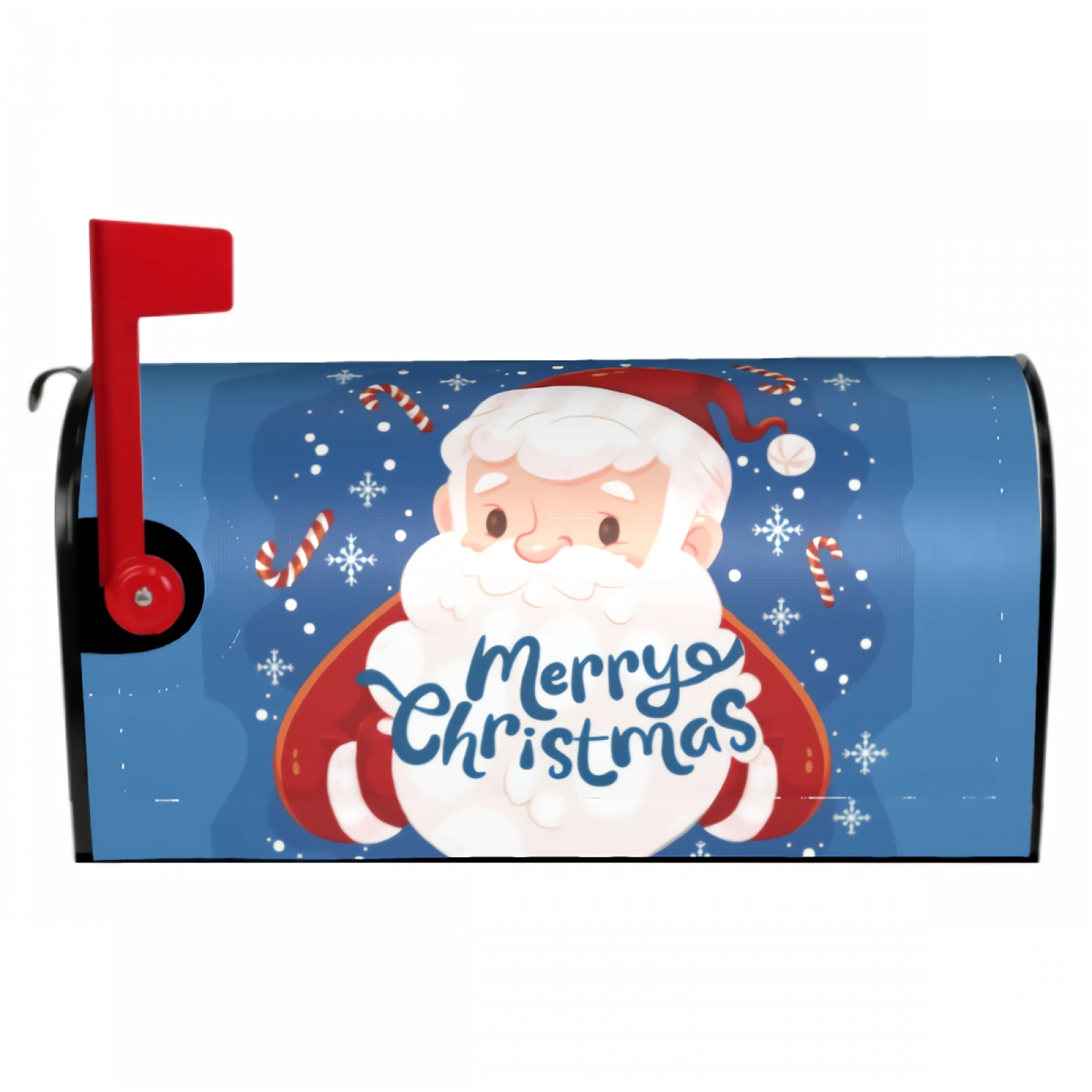 

Santa Claus Magnetic Mailbox Covers Waterproof Mailbox Wraps Post Letter Box Decor Standard Size 21x18 Inch