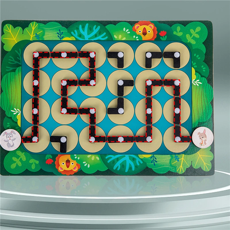

Children Logical Thinking Maze Board Game Forest Exploration Route Animal Position Puzzle Toys Hand-Eye Coordination Training