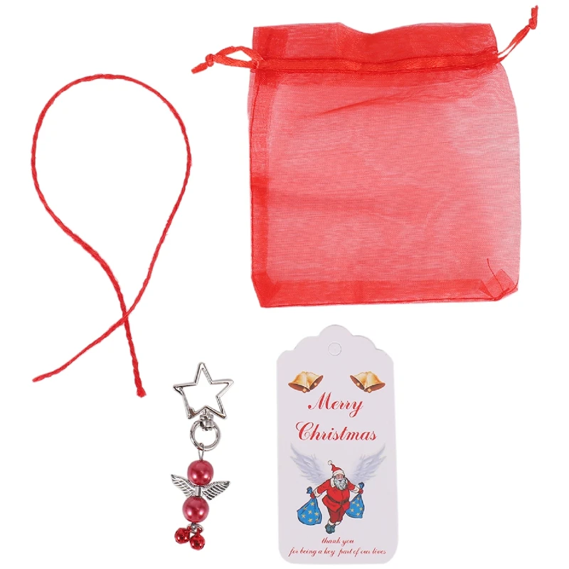 

20PCS Bell Angel Star Buckle Christmas Decorative Gift Christmas Five Pointed Star Pendant Gift Bag Set