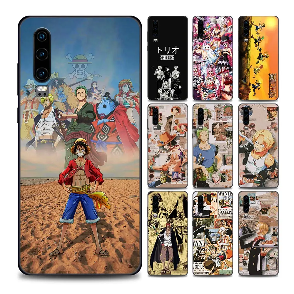 

Phone Case for Huawei P10 Lite P20 Pro P30 Pro P40 Lite P50 Pro Plus P Smart Z Soft SiliconeJapanese Cartoon Anime One Piece