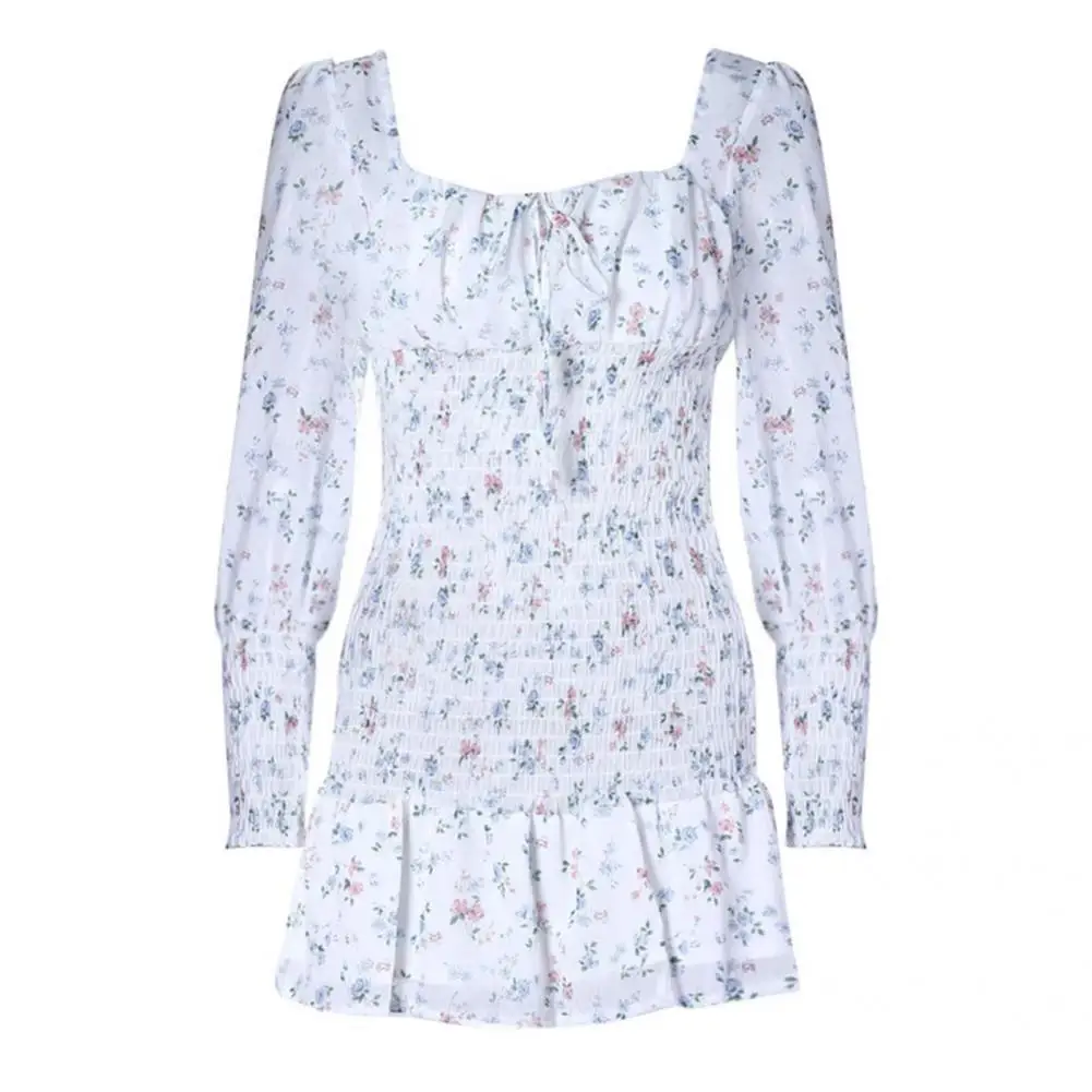 

Короткое вечерние с оборками на подоле вечернее платье привлекательное удобное модное сексуальное вечернее вечерние с длинным рукавом