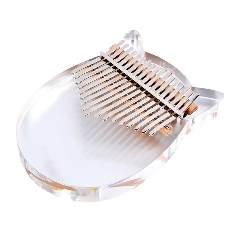 

17 for KEY Kalimba Acrylic Thumb Piano 17 Keys Mbira Transparent Keyboard Instru