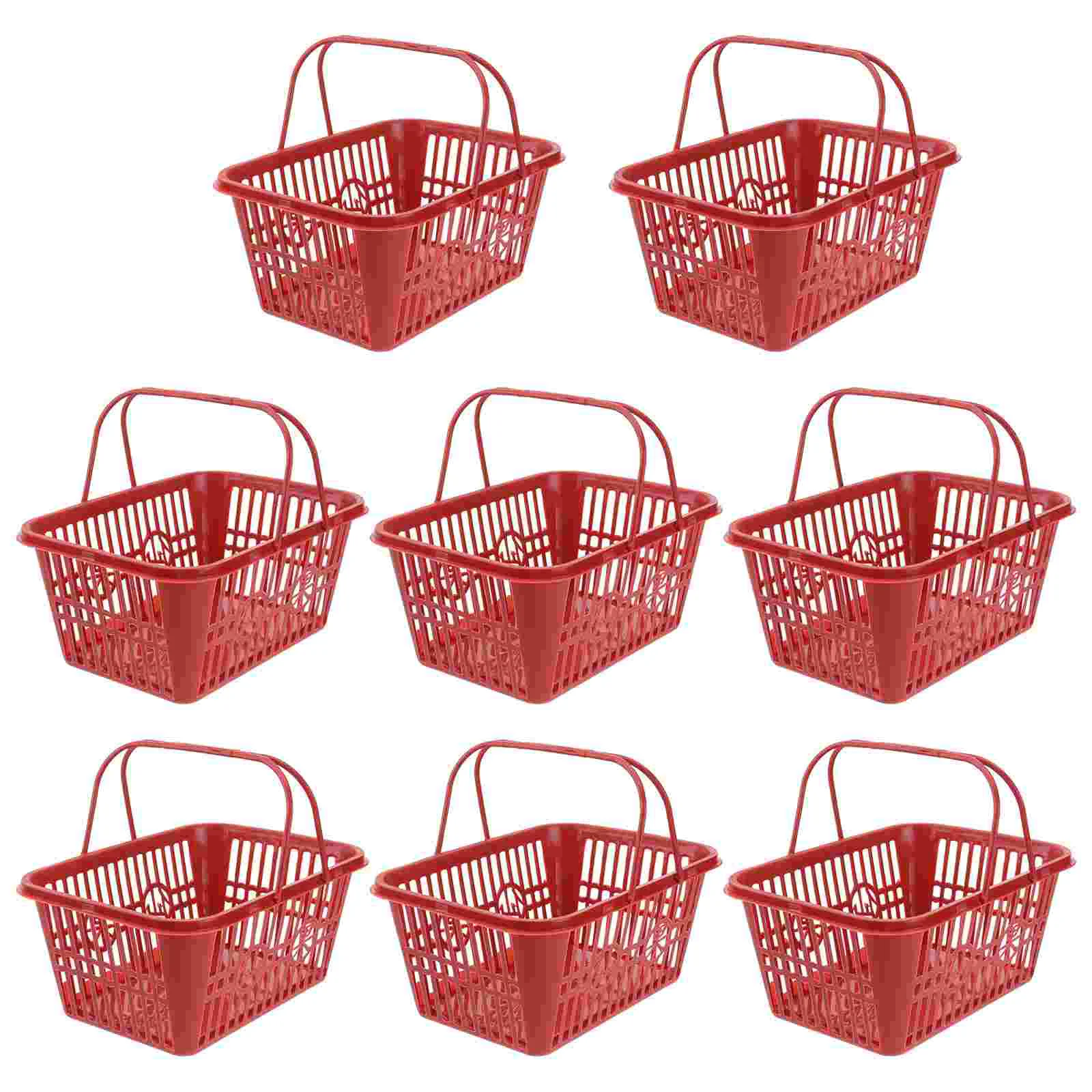 

8 Pcs Fruit Picking Basket Reusable Orange Container Kid Cheery Baskets Plastic Home Storage Cherry Colander