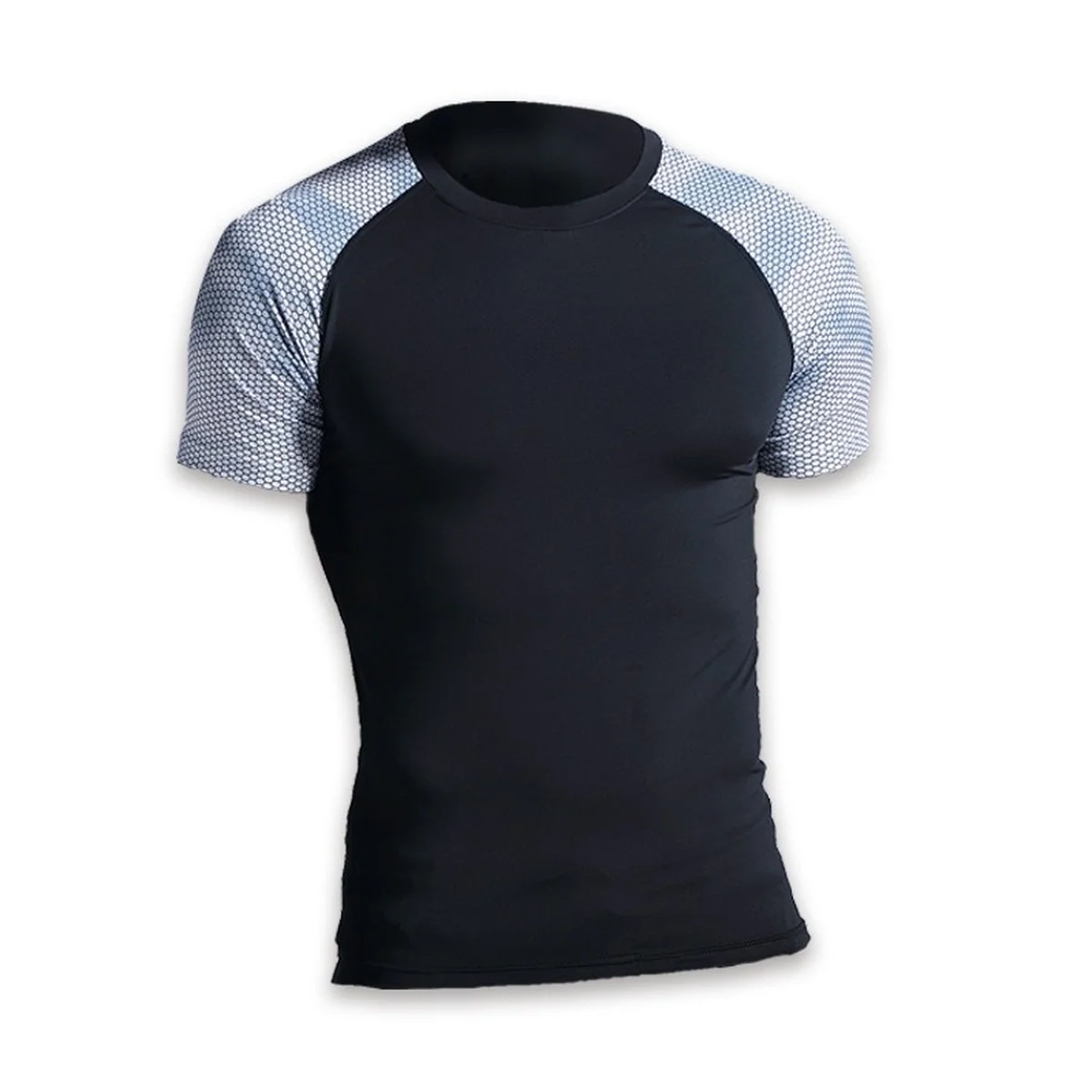 Quick-drying T-shirt Breathable Yoga Sports Fitness Tights Men's Short-sleeved Sweat-absorbing Thin Running Clothes Training