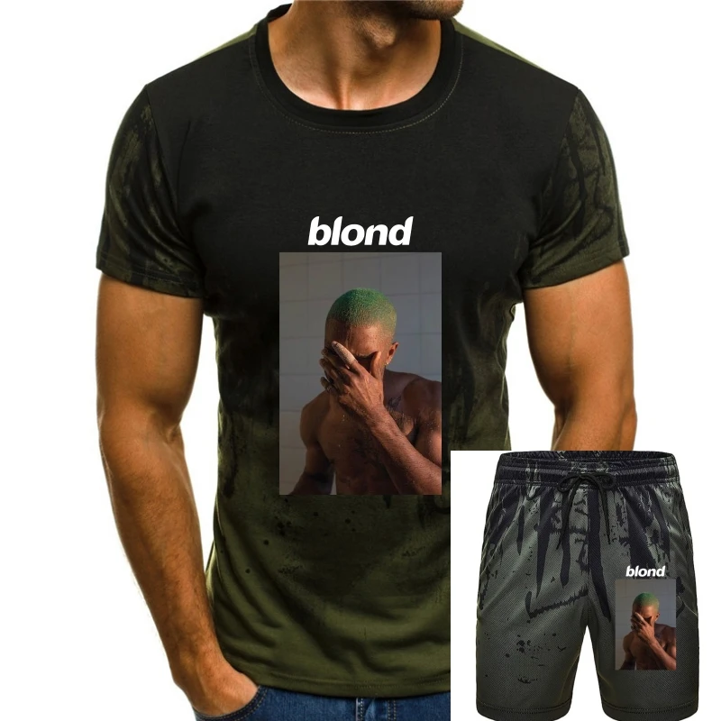 

Футболка мужская в стиле хип-хоп, модная рубашка в стиле альбома «блонд» рэпера Фрэнка, Повседневная тенниска в стиле Харадзюку, футболка оверсайз из чистого хлопка с объемным рисунком
