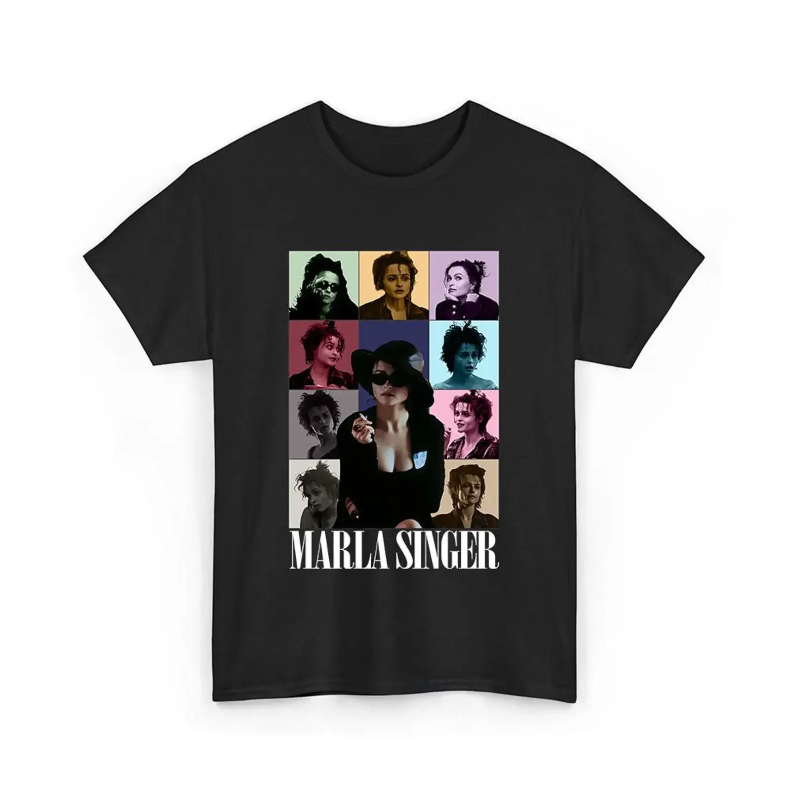Фото Футболка Marla Singer Eras Tour, винтажная, с эффектом потертости, универсальная, стильная, дышащая, унисекс, дизайнерская одежда. №1