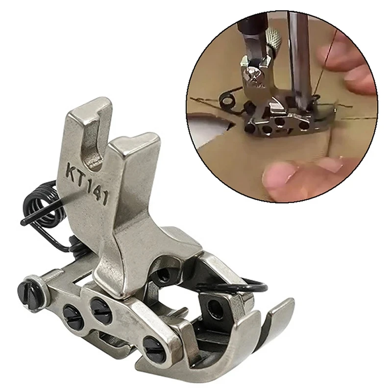 

Industrial Sewing Machine Hinged Presser Foot Guide Sewing Machine Presser Foot KT141 Fit for Lockstitch Sewing Machine