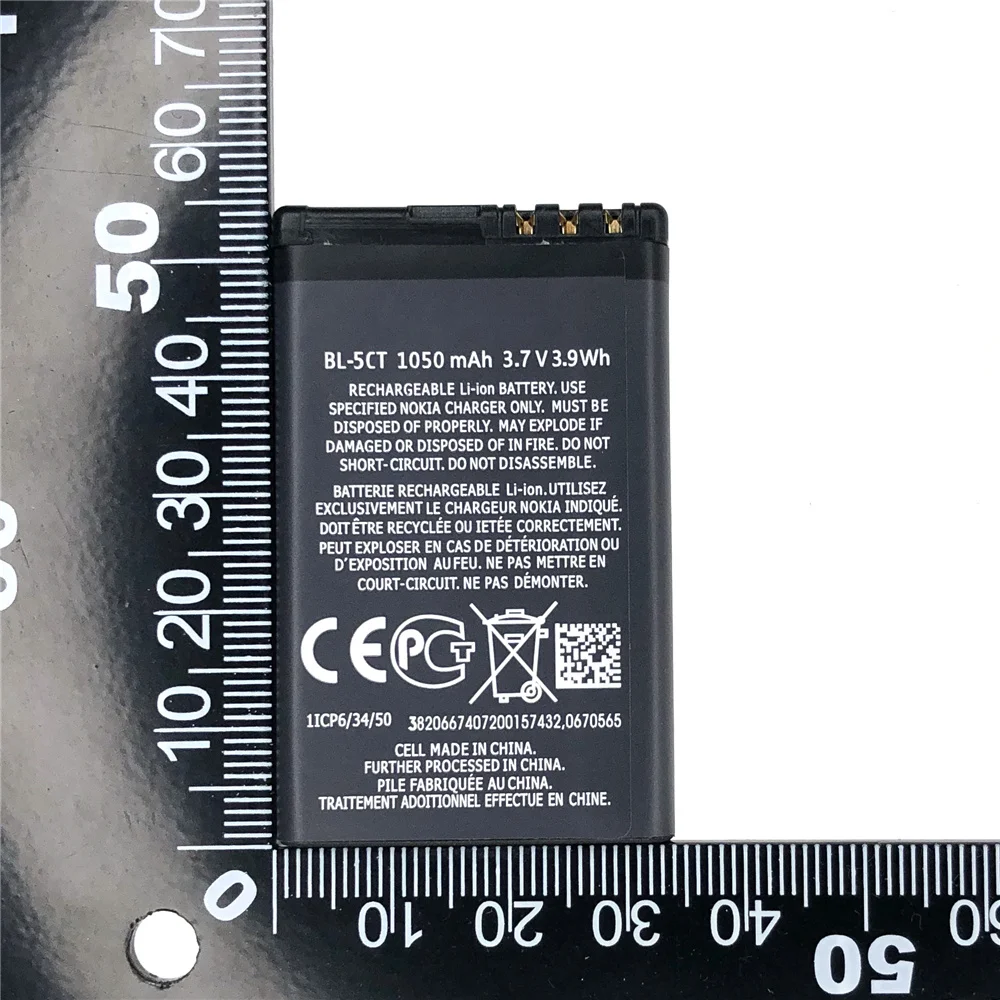 100% новый оригинальный аккумулятор 1050 мАч 3 7 В BL-5CT BL 5CT BL5CT для Nokia 5220XM/6303C/6730C/C3-01