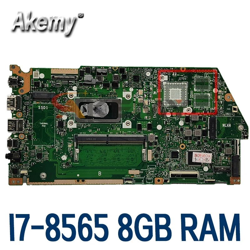 

X532FA I7-8565 CPU 8GB RAM motherboard For ASUS X532FL X532FA X532F X532 laptop motherboard X532FA mainboard Free shipping