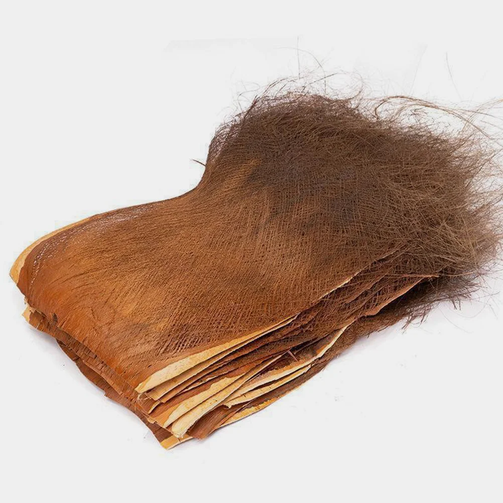 5 листов аксессуары пальмовые растения фигурка натуральный коричневый шелк