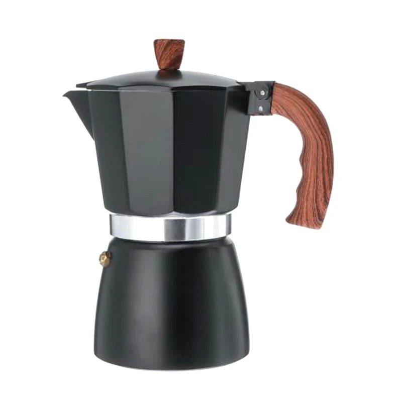 150ml de alumínio máquina de café durável moka cafeteira expresso percolador pote prático moka café preto