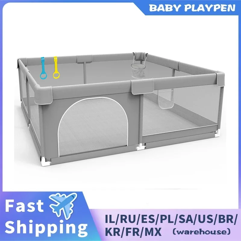 Indoor Baby Playpens Corralitos for Playground with Pull Rings Kids Safety Barrier Fence Balls Pits Playpen Games Park