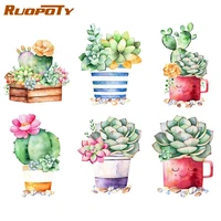 ruopoty 40x50cm painting by numbers on canvas coloring by numbers succulents handmade home decoration gift