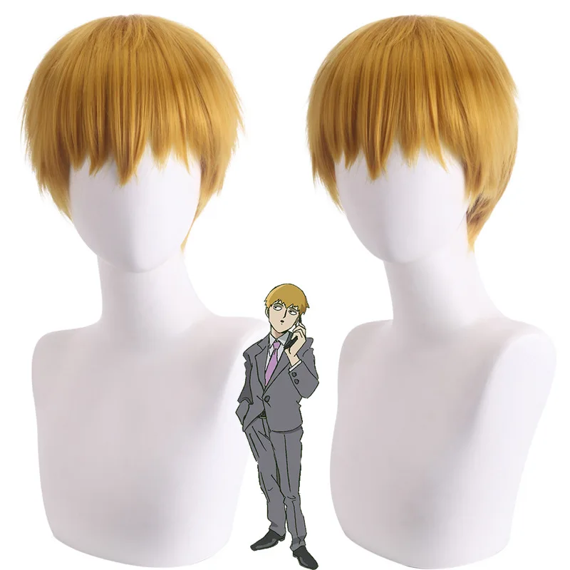 

Mobu Saiko Hyaku Reigen Arataka Косплей парики из золотых волос синтетический парик