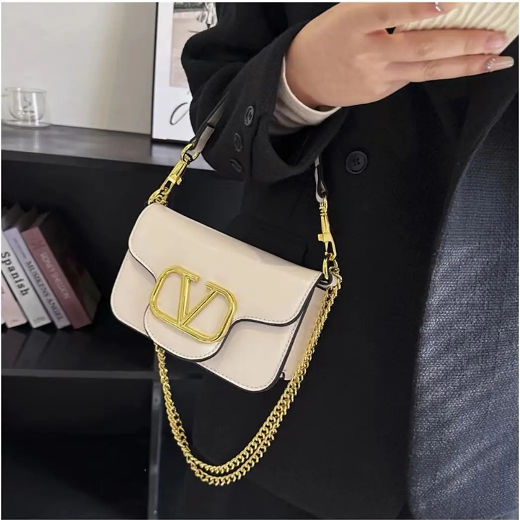 Four Seasons Shopping Travel Fashion New Korean High Quality Leather Women's Handbag Western-Style Chain Shoulder Bag