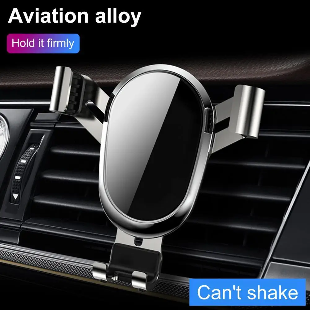 

Dropshipping!! Car Phone Holder Fall Resistant Compact Size Aluminum Gravity Expansion Air Vent Phone Stand for Auto