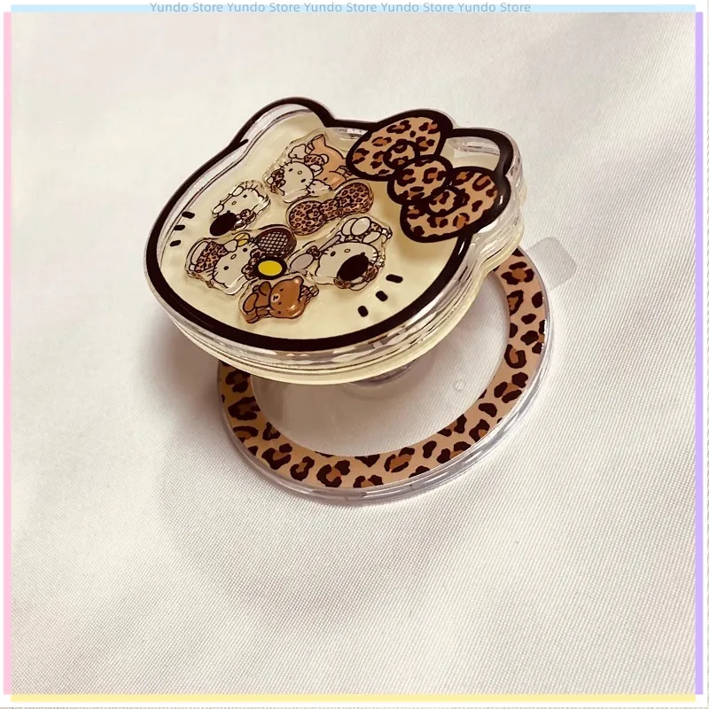 Новый мультяшный милый леопардовый принт Hello Kitty Shake Music магнитный держатель