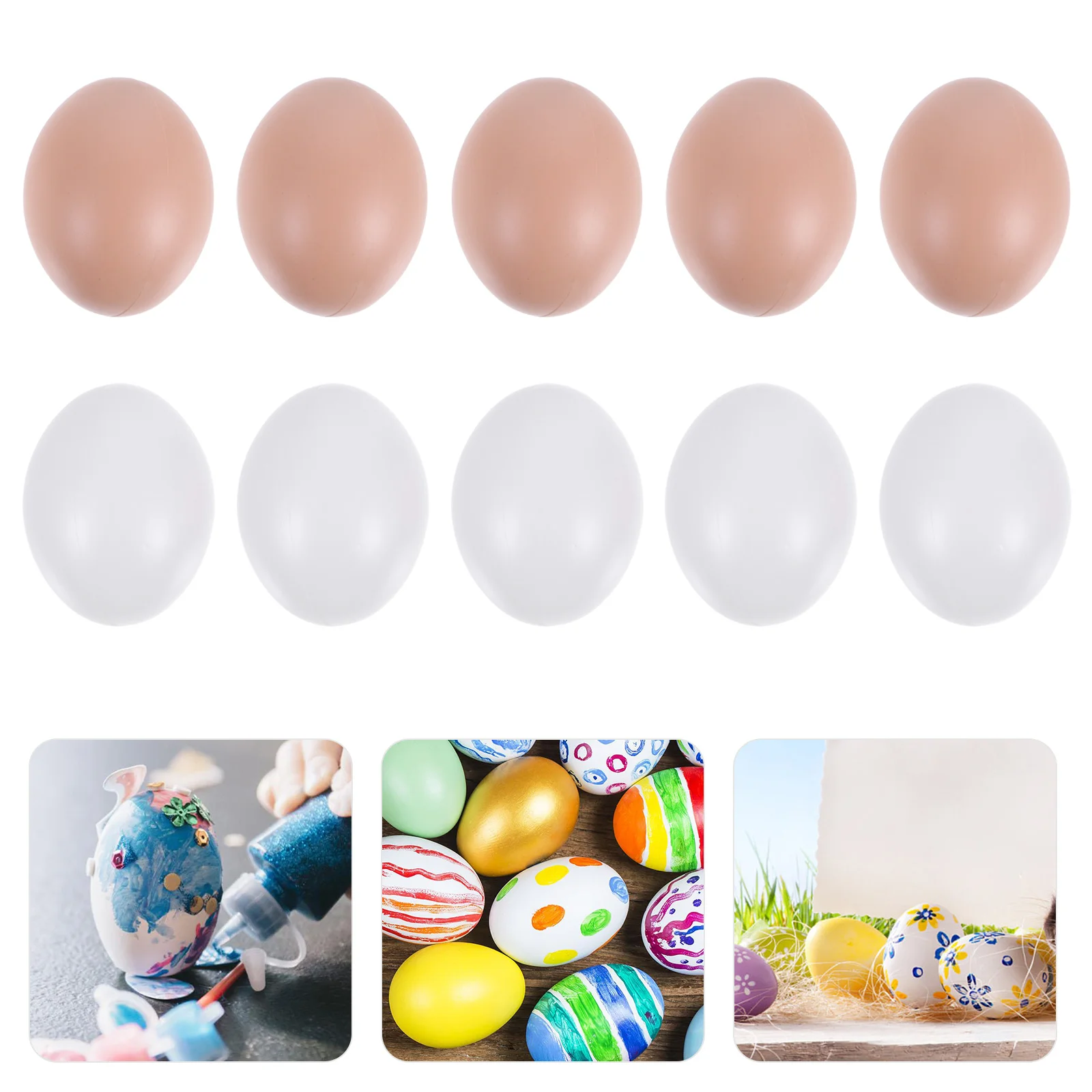 

60 Pcs 2 Bags Easter Party Supplies Easter Bauble Craft Easter Egg Artificial Chicken Egg Easter Egg Garland