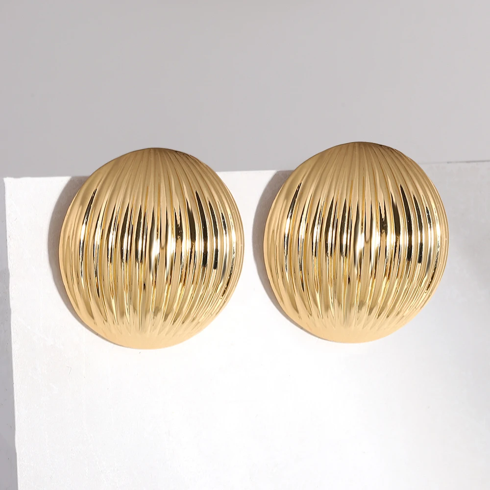 Женские крупные серьги-гвоздики AENSOA в винтажном стиле