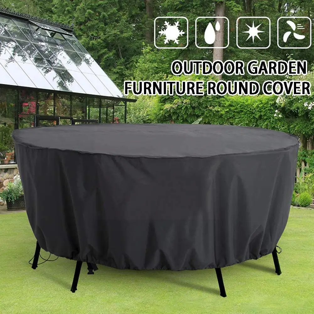 

Outdoor Garden Furniture Round Table Chair Cover Heavy Duty Sofa Patio Rain Dustproof Protection Cover Snow Waterproof Anti O1A4